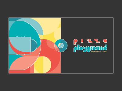 Pizza Playground - Basketball Court basketball basketball court brand branding design illustration logo playground vector