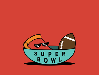 The Fumblerooski bowl brand football illustration leftovers nfl pizza pizza slice superbowl vector