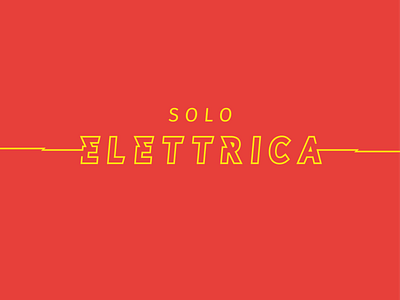 Solo Elettrica Type brand branding electric identity illustration neon typography zap