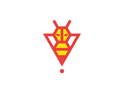 "Bee Sting" Spicy Honey bee branding electric flat honey icon identity illustration logo pizza slice spicy