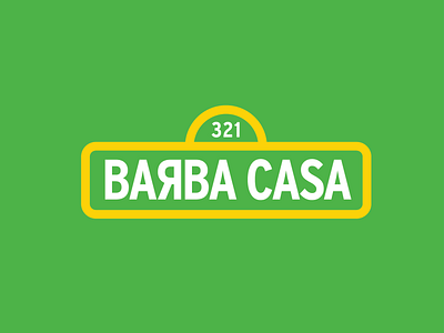 BARBA II illustration merch design merchandise design restaurant sesame street signage