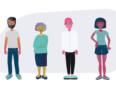 Personas animation after effects design illustration people