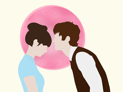 500 dribbbles of summer 500 days film minimal movie romance summer vector