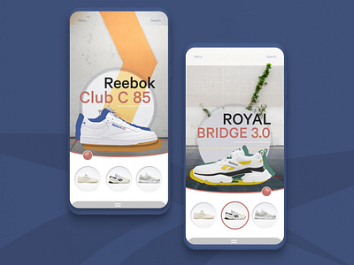 Reebok Fresh app brand clothing concept design editorial layout identity layout reebok text trainers ui ux visual website