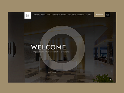 Makedonia Palace Hotel: The launch screen greece greek hotel minimal simplicity thessaloniki user experience design user interface design uxui design web design website