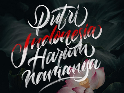 Putri Indonesia brand branding design goodtype letter lettering procreate typography