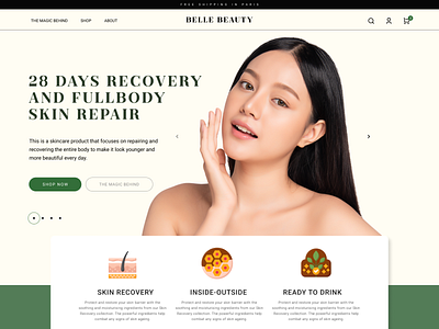 Skincare Website Design by Saiful Bahri on Dribbble