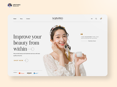 SQINPRO Skincare - Redesign Landing Page