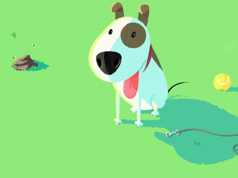 Doggo 2d animation cel design frame-by-frame gareso gif loop motion motion graphics