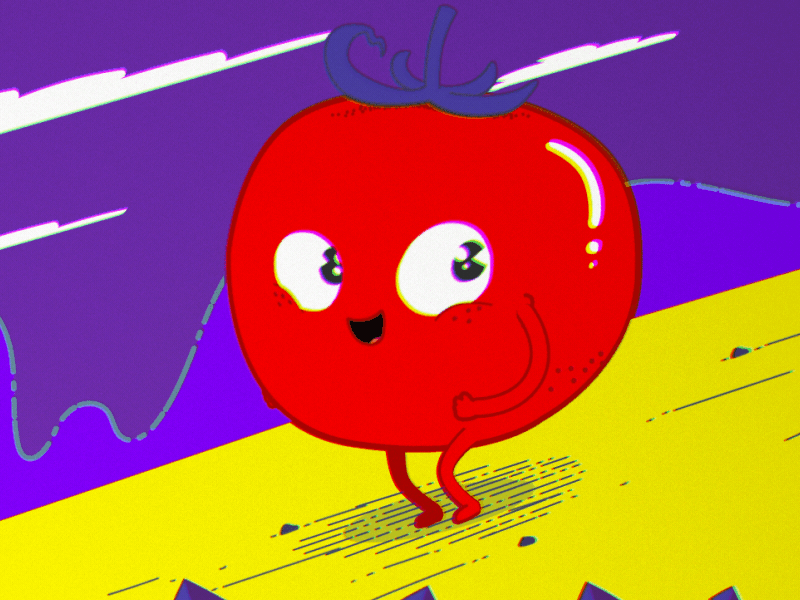 Everything is jusssssst fine! Until it's not... 2d animation cartoon gareso happy motion tomato
