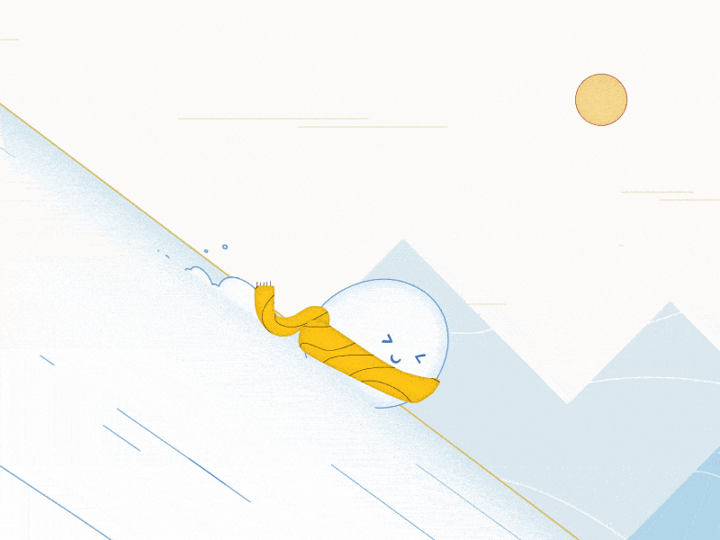 Snowball 2d animate animation cel frame by frame gareso motion mountain ski snow snowball winter