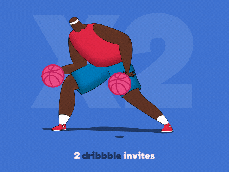 2 Dribbble Invites! 2d animate animation basketball cel dribbble dribbbleinvite frame by frame gareso invites motion