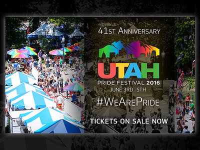 Advertisement for the Utah Pride Festival - 2016