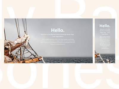 The Billy Bare Bones Bootstrap Page