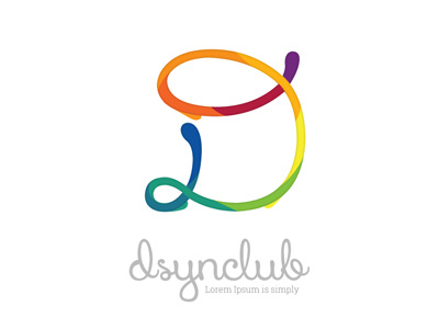 Dsynclub colorful logo logo design minimal logo