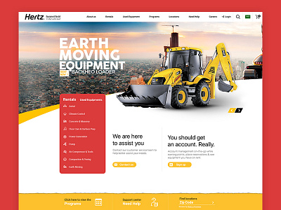 Hertz Rental ui ux webdesign
