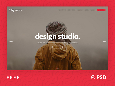 Dirtymagenta bootstrap design free one page photoshop psd template web