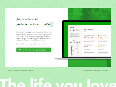 Corporate Landing Page app dashboard health landing page