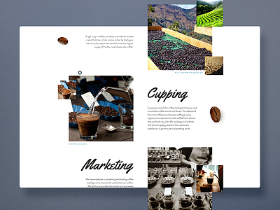 Coffee Content Page Layout content grid layout services