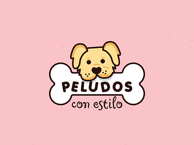 Peludos con estilo brand brand identity branding character cute animal dog dog illustration dog logo logo design mexico city pink puppy spanish vector