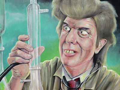 Morgus the Magnificent higher order horror host mad scientist morgus new orleans oil painting