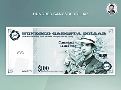 Hundred Gangsta Dollar 100 art design gangsta gangster hundred money money design note