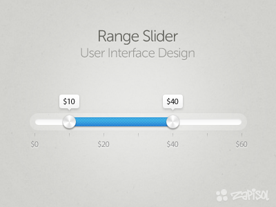 Range Slider css design jquery range slider ui web