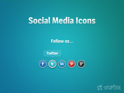 Social Media Icons facebook follow google google plus icons linkedin media pinterest social twitter