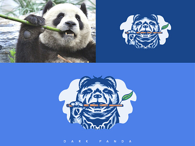 DARK PANDA animal bambo cartoon dark design illustrator logo mascotpanda panda