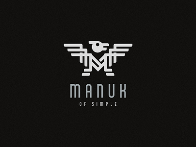 MANUK bird branding eagle line logo modern simple