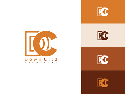 DownCild Furniture branding dc dclogo funiture logo modern simple