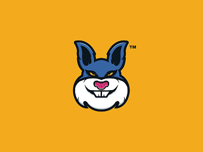 Rabbit 2 animasi app blue logo branding cartoon desain desain logo flat icon ilustrasi karakter logo kartun logo rabbit logo ui ux vector web