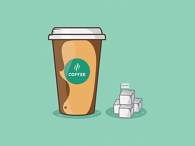 Cup Coffee branding cafe cartoon coffee illsutrator cup of coffee desain logo design flat icon illustrator cafe ilustrasi logo coffee sugar ui ux vector website