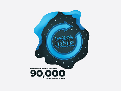 Bottle Infographic 3 animasi blue branding design flat icon ikon illustration ilustrasi infographich merek ui ux