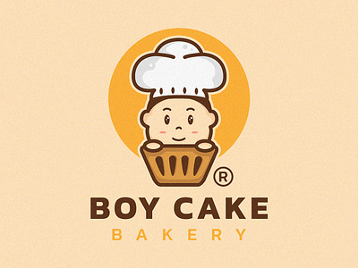 Boy Cake bakery branding branding agency cake logo cartoon character logo chef logo cooking cool logo design icon illustration logo design logo mark restaurant logo sale logo