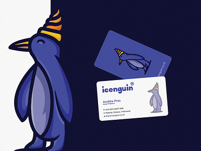 Icenguin 2 animal branding busniescard cartoon cartoonlogo character foodlogo fun ice iceream illustration logotoon penguin purple restaurant vector