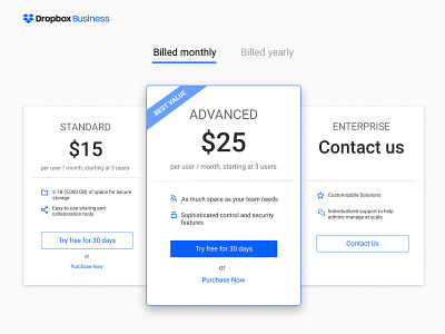 Dropbox pricing