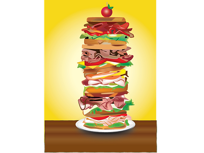 Sandwich Tower food art illustration illustrator vector vector art