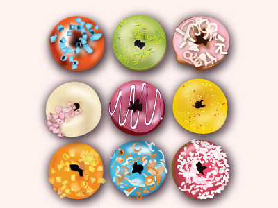 Deadly & Delicious Donuts food art illustration illustrator vector vector art