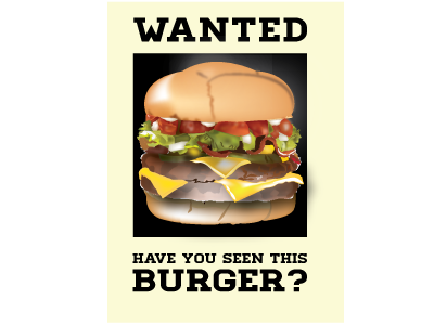 Bandit Burger food art illustration illustrator vector vector art