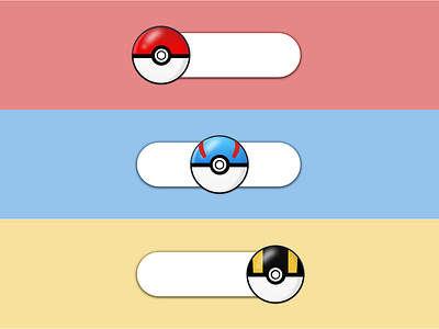 Daily UI 015 - On / Off Switch daily 100 daily 100 challenge daily challange dailyui onoff onoff switch pogo pokeball pokemon pokemon go pokemongo ui