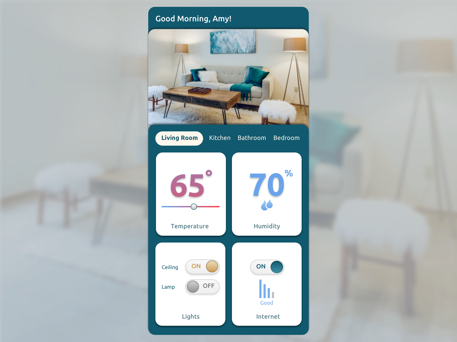 Daily UI 021 Home Monitoring Dashboard by Eileen Zhang on Dribbble