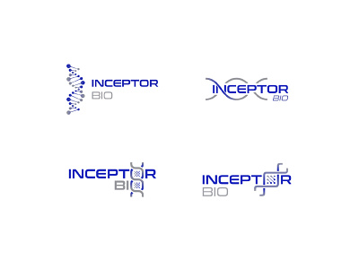 Logo Design: Inceptor Bio abstract biology biotech brand identity branding branding and identity branding concept conceptual dna identity illustraion logo medical modern pharmaceutical science and technology technology typography wordmark