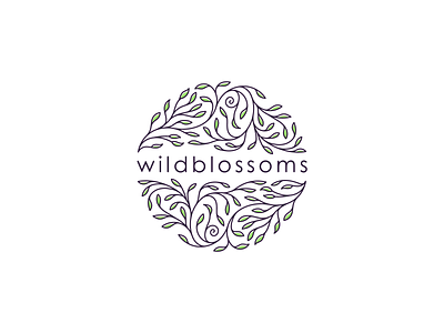 Logo Concept for Wildblossoms brand branding clean design flat graphic design icon icon designs iconography icons identity identity design illustration illustrator lettering logo mark symbol vector wordmark