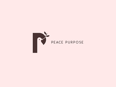 Logo Design for Peace Purpose brand branding clean clothing design graphic icon iconography identity logo mark minimal symbol
