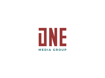 One Media Group bold clean graphic icon iconography identity lettering lettermark logo mark modern simple symbol