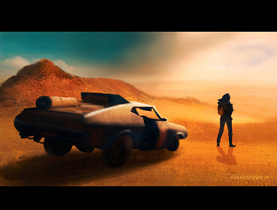 Mad Max Illustration art artist artwork background concept concept art digital art digital background digital painting draw drawing fan art illustration art illustration digital illustrations illustrator mad max photoshop visual development