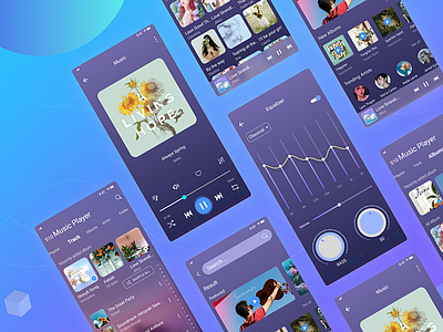 SSMusic app design illustration ui ux