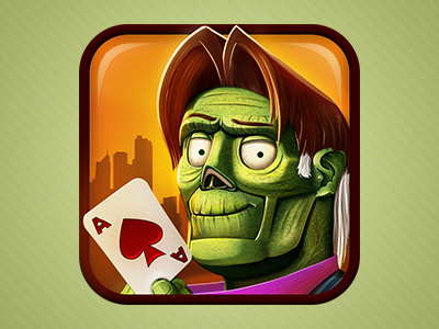 iOS Game Icon game icon illustration ios ipad iphone zombie