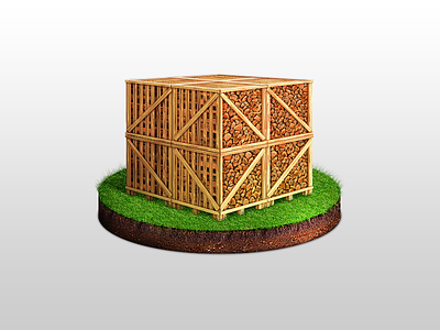 Firewood Stack cube dirt firewood grass ground pile planks sharp stack wood